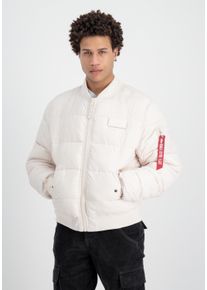 Herren Bomberjacke "Alpha Industries Men - Bomber Jackets MA-1 Puffer Bomber", weiß, Gr. L, Alpha Industries, Obermaterial: 100% Polyester, Futter: