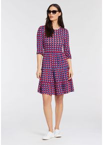 Laura Scott Damen Jerseykleid, bunt, feminin, Gr. 38, gemustert, Single Jersey, Obermaterial: 95% Viskose, 5% Elasthan, Kleider, mit stylischem