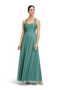 Vera Mont Damen Abendkleid "Vera Mont Abiballkleid mit Spitze", grün, Gr. 42, Netz, Spitze, Obermaterial: 100% Polyester. Futter: 100% Polyester.,