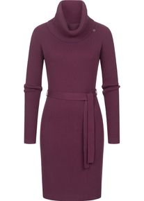 Ragwear Damen Sweatkleid "Miyya", lila, modisch, Gr. XL, Strick, 100% Baumwolle, Kleider, warmes Winterkleid mit breitem Rollkragen