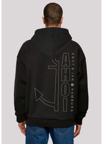 F4NT4STIC Herren Kapuzenpullover "Ahoi Anker Outlines Knut & Jan Hamburg", schwarz, casual, Gr. XXL, Obermaterial: 100% Baumwolle, Pullover, Print