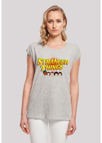 F4NT4STIC Damen T-Shirt "Stranger Things Comic Heads", grau, casual, Gr. 5XL, Obermaterial: 100% Baumwolle, Shirts, Premium Qualität