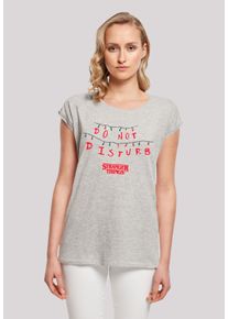 F4NT4STIC Damen T-Shirt "Stranger Things Do Not Disturb", grau, casual, Gr. 4XL, Obermaterial: 100% Baumwolle, Shirts, Premium Qualität