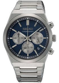 Seiko Damen Chronograph, silber, Armbanduhren, Quarzuhr, Armbanduhr, Herrenuhr, Damenuhr, Stoppfunktion, Datum