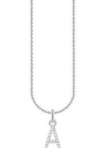 Thomas Sabo Damen Kette mit Anhänger "Buchstabe, KE2240 - KE2265-051-14-L45V, KE2240 - KE2265-414-14-L45V", 45, A, Silber 925 (Sterlingsilber), bunt,