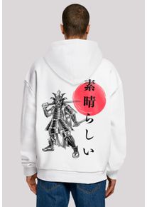 F4NT4STIC Herren Kapuzenpullover "Samurai Japan Grafik", weiß, casual, Gr. M, Obermaterial: 100% Baumwolle, Pullover, Print