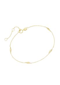 Luigi Merano Armband "mit Elementen geschwungen, Gold 585", 19cm, Gelbgold 585, gold, Gelbgold 585, Armbänder