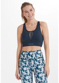 Endurance Damen Sport-BH "Macjane", Gr. L, blau, 75% Nylon, 25% Elasthan, unifarben, sportlich, BHs, mit Netzeinsatz auf der Front