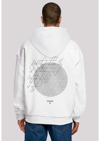 F4NT4STIC Herren Kapuzenpullover "Geometrics Grau", weiß, casual, Gr. XL, Obermaterial: 100% Baumwolle, Pullover, Print