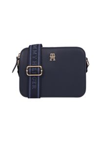 Tommy Hilfiger Damen Kameratasche "TH LOGOTAPE CAMERA BAG", blau, Lederimitat, Taschen, Damen Umhängetasche, Minibag, Schultertasche mit