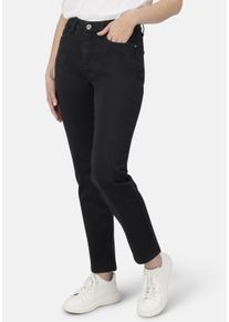 STOOKER WOMEN Damen 5-Pocket-Jeans "Straight Fit Zermatt Thermo", schwarz, casual, Gr. 40, Denim/Jeans, 63% Baumwolle, 34% Polyester, 3% Elasthan,