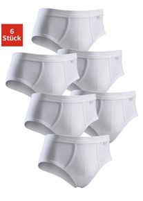 Herren Slip, CLIPPER EXCLUSIVE, Gr. 4, weiß, Feinripp, Doppelripp, Obermaterial: 100% Baumwolle, unifarben, Unterhosen, mit Eingriff, spürbar weich