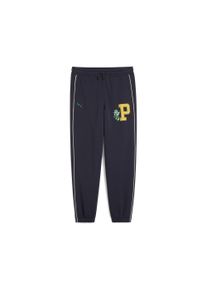 Puma Kinder Sporthose "T7 SUPER Puma Jogginghose Jungen", blau, Gr. 176, bedruckt, Obermaterial: 100% Baumwolle; Tasche u2013 Oben: 100% Baumwolle,