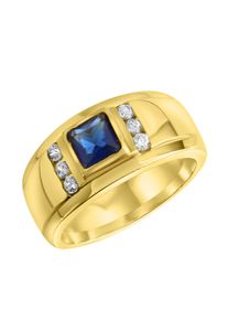 Firetti Herren Fingerring "Schmuck Geschenk Silber 925 Silberring Siegelring-Optik", 19, Silber 925 (Sterlingsilber), 5mm, blau, Silber 925