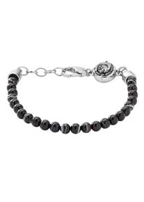 Diesel Armband "Schmuck Edelstahl Armschmuck Beadarmband", Edelstahl, schwarz, Edelstahl, Armbänder, mit Achat