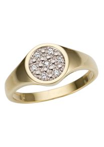 Firetti Damen Goldring "Schmuck Geschenk Gold 333 edel, rund, teilw. rhodiniert, massiv", 18, 0,045 ct P2 = erkennbare Einschlüsse, Gelbgold