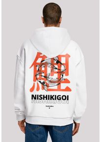 F4NT4STIC Herren Kapuzenpullover "Nishikigoi Koi Japan Grafik", weiß, casual, Gr. XS, Obermaterial: 100% Baumwolle, Pullover, Print