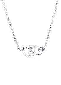 Elli Damen Kette mit Anhänger "Herz Liebe 925 Sterling Silber", 45, Silber 925 (Sterlingsilber), L: 45cm, silber, Silber 925 (Sterlingsilber),