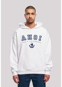 F4NT4STIC Herren Kapuzenpullover "Hoodie Ahoi Knut & Jan Hamburg", weiß, casual, Gr. L, Obermaterial: 100% Baumwolle, Pullover, Print