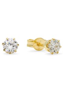Amor Damen Paar Ohrstecker "2013782", Gelbgold 375, gold, Gelbgold 375, Ohrringe, Made in Germany - mit Zirkonia (synth.)