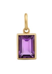 OROLINO Damen Ketten-Anhänger "585 Gold mit echtem Amethyst 6,5x4,5mm", ONE-SIZE, Gold, 0,9 g, gelb, Gold, Schmuckanhänger