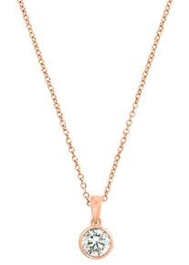 s.Oliver Damen Kette mit Anhänger "Solitär-Optik, 2032969, 2032970, 2032971", Silber 925 (Sterlingsilber), L: 45cm, rosa, Silber 925
