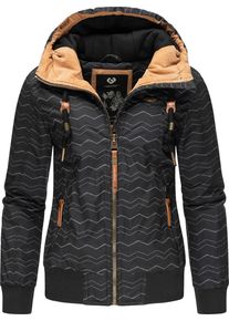 Ragwear Damen Outdoorjacke "Druna Zig Zag Winter", schwarz, casual, Gr. XS, Obermaterial: 100% Polyester, Futter: 100% Polyester, Wattierung: 100%