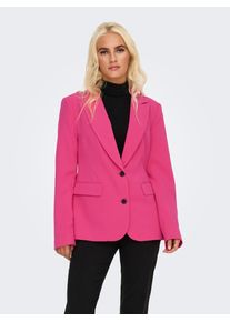 Only Damen Longblazer "ONLRAVEN LIFE L/S FIT BLAZER CC TLR", pink, modisch, Gr. 34, unifarben, Obermaterial: 74% Polyester, 20% Viskose, 6% Elasthan,