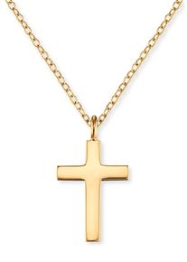 Engelsrufer Damen Kette mit Anhänger "Ein Schutzengel für die Ewigkeit, ERN-LILCROSS-G", Silber 925 (Sterlingsilber), L: 42cm B: 1,3mm, gold, Silber