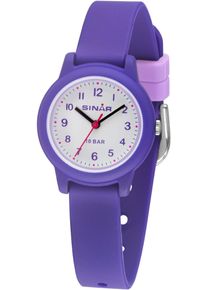 SINAR Kinder Quarzuhr, lila, Armbanduhren, Armbanduhr, Kinderuhr, Mädchenuhr, bis 10bar wasserdicht,Geschenkidee