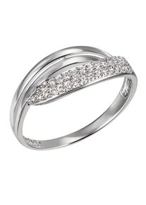 Firetti Damen Fingerring "Schmuck Geschenk Silber 925 Silberring Ring Pavé-Optik glitzernd", 52, Silber 925 (Sterlingsilber), 2mm, silber, Silber 925