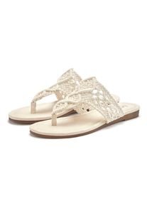 Lascana Damen Pantolette, Gr. 43, beige, Obermaterial: 100% Textilmaterial. Futter: 100% Textilmaterial. Decksohle: 100% Textilmaterial. Laufsohle: