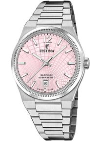 Festina Damen Quarzuhr "Rivé Collection", silber, Armbanduhren, Armbanduhr, Damenuhr, Swiss Made, Edelstahlarmband, analog, Tag