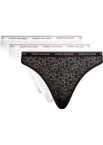 Damen Slip "3 PACK THONG LACE (EXT SIZES)", Tommy Hilfiger Underwear, Gr. M, bunt, Spitze, Obermaterial: 86% Polyamid, 14% Elasthan, unifarben,