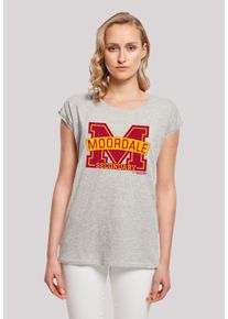 F4NT4STIC Damen T-Shirt "Sex Education Moordale Cracked M Logo2", grau, casual, Gr. S, Obermaterial: 100% Baumwolle, Shirts, Premium Qualität