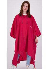 DEPROC Active Damen Regenponcho "CORNWALL PONCHO WMN", rot, Gr. M, 100% Polyester, Jacken, auch in Großen Größen erhältlich