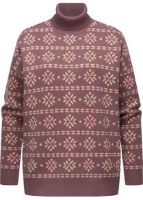 Ragwear Damen Stehkragenpullover "Danika Organic", rot, casual, Gr. XL, Obermaterial: 100% Biobaumwolle, Pullover, Damen Pullover mit winterlichem