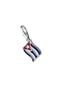 Damen Charm-Einhänger "Kuba-Flagge, Silber 925", bunt, Giorgio Martello MILANO, Silber 925 (Sterlingsilber), Charms