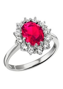Firetti Damen Fingerring "Schmuck Geschenk Silber 925 Silberring Lady D handgefertigt", 50, Silber 925 (Sterlingsilber), 2,1mm, pink, Silber 925