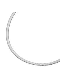 Smart Jewel Damen Kette ohne Anhänger "gedrückte Schlangenkette massiv, Silber 925", 45cm, Silber 925 (Sterlingsilber), silber, Silber 925