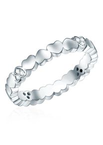 Rafaela Donata Damen Silberring "Herzen, 50110046", 54, Silber 925 (Sterlingsilber), 3mm, silber, Silber 925 (Sterlingsilber), Fingerringe, mit