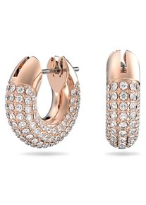 Swarovski Damen Paar Creolen "Dextera Creolen, Pavé, 5636530, 5636531", Metall, rosa, Metall, Ohrringe, mit Swarovski Kristall