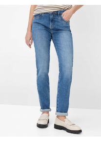 Brax Damen Five-Pocket-Hose Style CAROLA USED LIGHT BLUE, denim blau, Gr. 36L