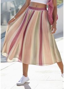 Vivance Plisseerock mehrfarbig Gr. 34 für Damen. Figurumspielend
