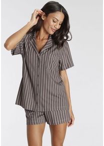 s.Oliver Shorty mehrfarbig Gr. 32/34 für Damen. V-Ausschnitt und Allover-Druck. Bequem
