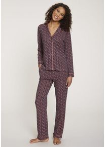 Vivance Dreams Pyjama blau Gr. 32/34 für Damen. Mit V-Ausschnitt. Bequem