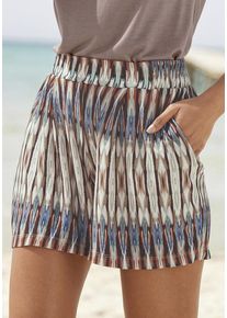 Vivance Shorts mehrfarbig Gr. 34 für Damen. Mit Allover-Druck. Figurumspielend. Nachhaltig.