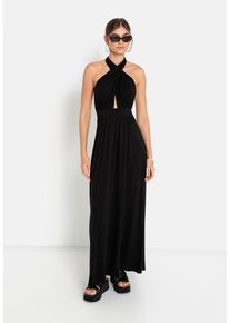 LSCN BY LASCANA Neckholderkleid schwarz Gr. 42 für Damen. Mit Neckholder. Figurbetont. Nachhaltig.
