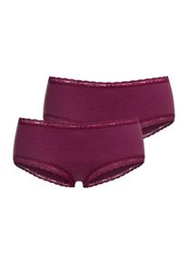 s.Oliver Panty rot Gr. 32/34 für Damen. Mit Spitze. Nachhaltig.