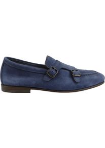 Santoni Loafer - Mocassino con doppia fibbia navy - Gr. UK_6 - in Blau - f&uuml;r Damen